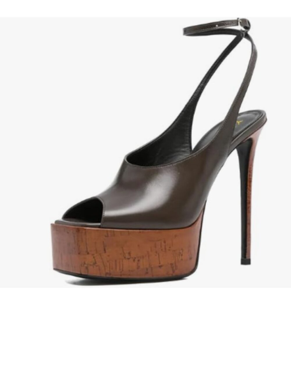 YDN Sienna Peep Toe Platform Sandals Stiletto Heels Ankle Buckled Strap Shoes